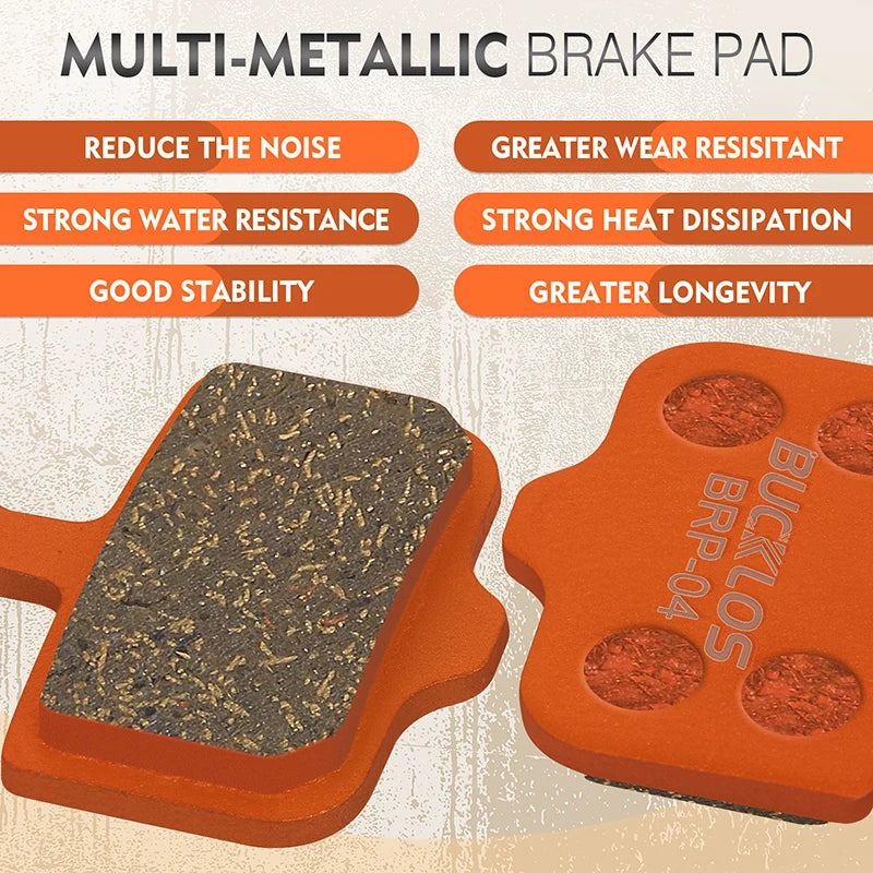 BUCKLOS MTB Disc Brake Pads Multi-Metallic SRAM AVID ELIXIR Disc Brake Pads Nixie