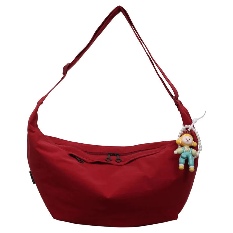 Nylon Crossbody Bag – Lightweight Large Capacity Commuter Bag
