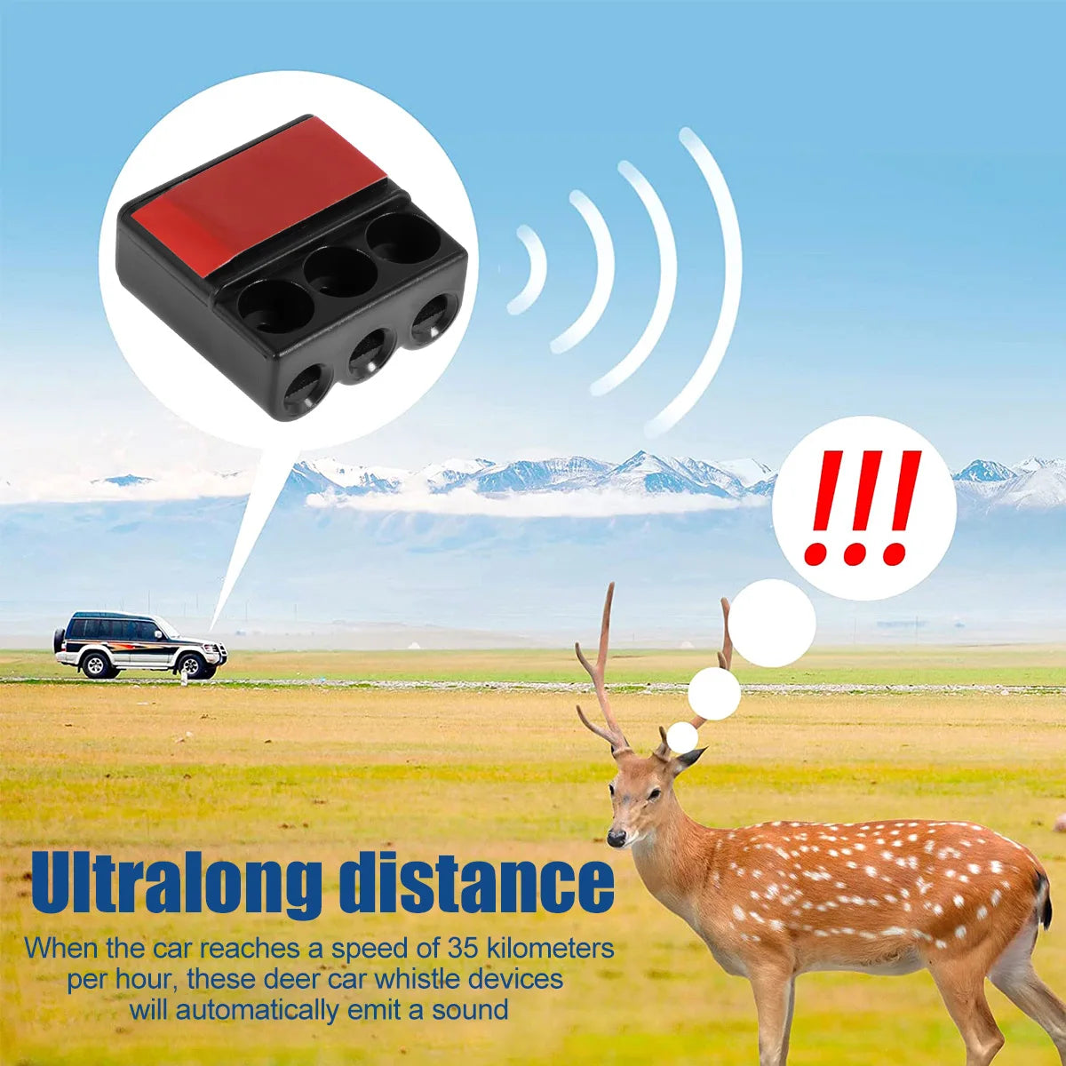 4-Pack Deer Alert Whistles – Universal Car Animal Warning Device