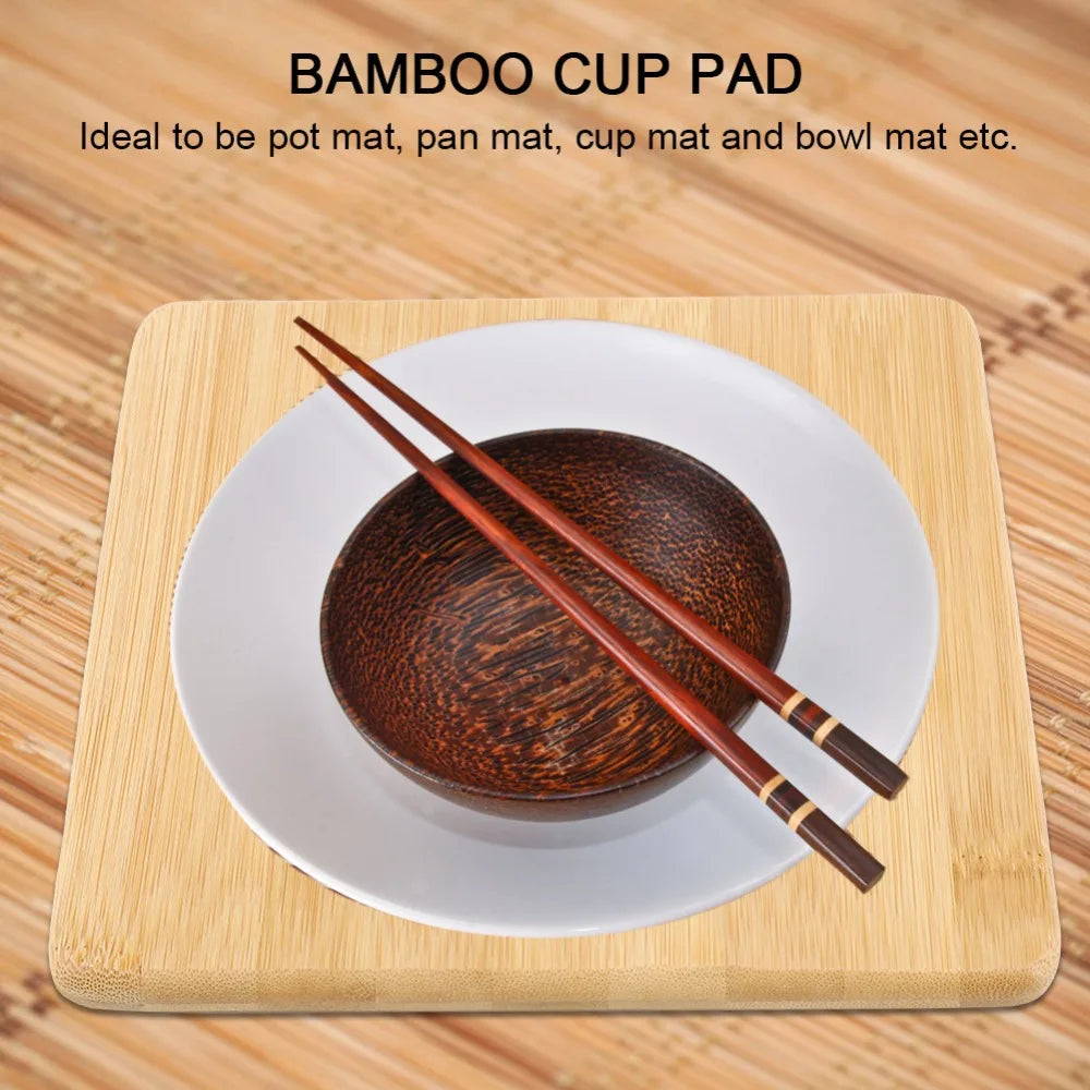 Bamboo Placemat Heat Resistant Hollow Insulation Dish Mat Bamboo Trivet Mat Nixie