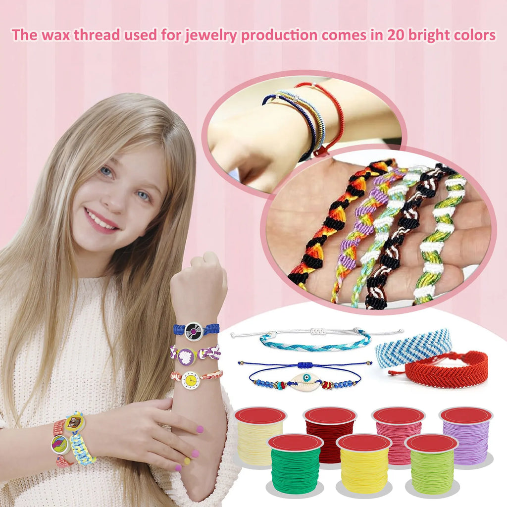 20 Rolls Waxed Bracelet Cord – 20 Colors, 0.8mm Polyester Waxed Craft Cord Nixie