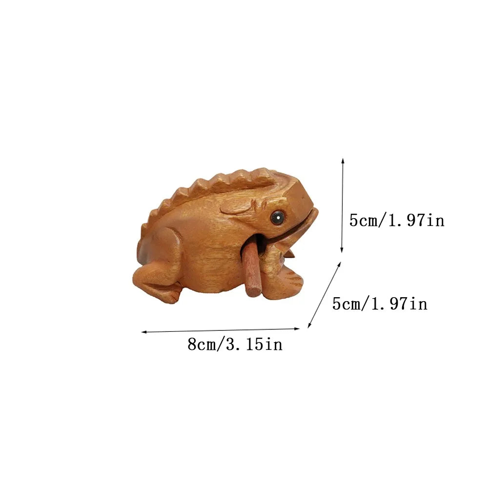 Wooden Frog Guiro Rasp Handcrafted Percussion Instrument Percussion Instrument Nixie 8-5-5cm