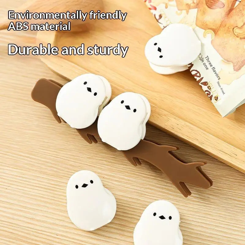 Bird-Shaped Magnetic Food Bag Sealing Clips with Branch Base Food Sealing Clips Nixie