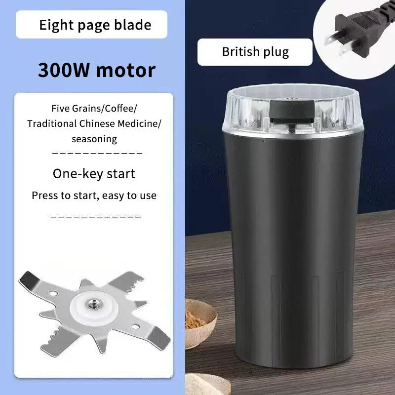 Electric Spice & Grain Grinder – 8 Stainless Steel Blades