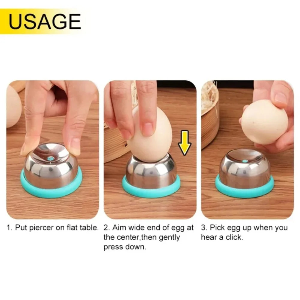 Stainless Steel Egg Piercer with Sturdy Base | FEB.WIND Egg Piercer Tool Nixie