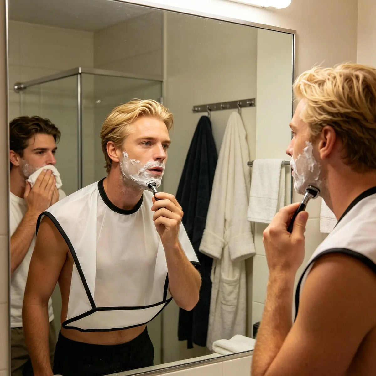 Foldable Beard Apron Shaving Bib – Men's Hair Catcher Grooming Beard Shaving Apron Nixie