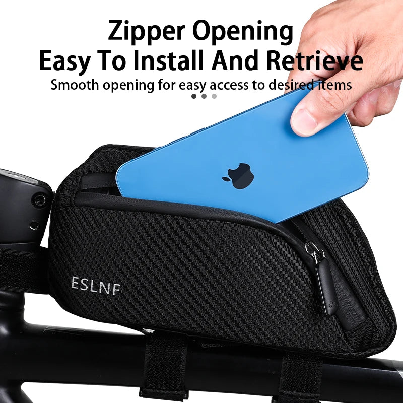 ESLNF Waterproof Bike Top Tube Bag for Road & Mountain Cycling Bike Frame Bag Nixie