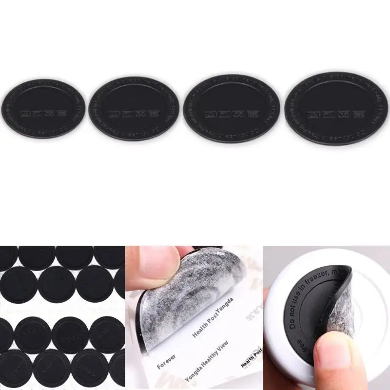 10 Pcs Round Rubber Coaster Pads – Non-Slip Self-Adhesive Rubber Coaster Pads Nixie