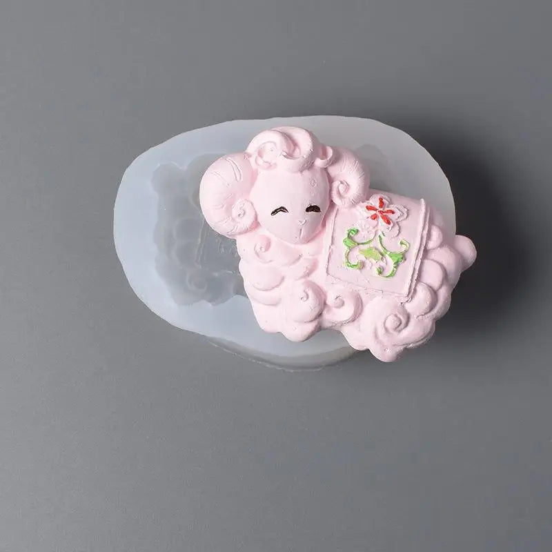 3D Sheep Silicone Mold – Food-Safe DIY Cake, Candle & Soap Silicone Craft Mold Nixie