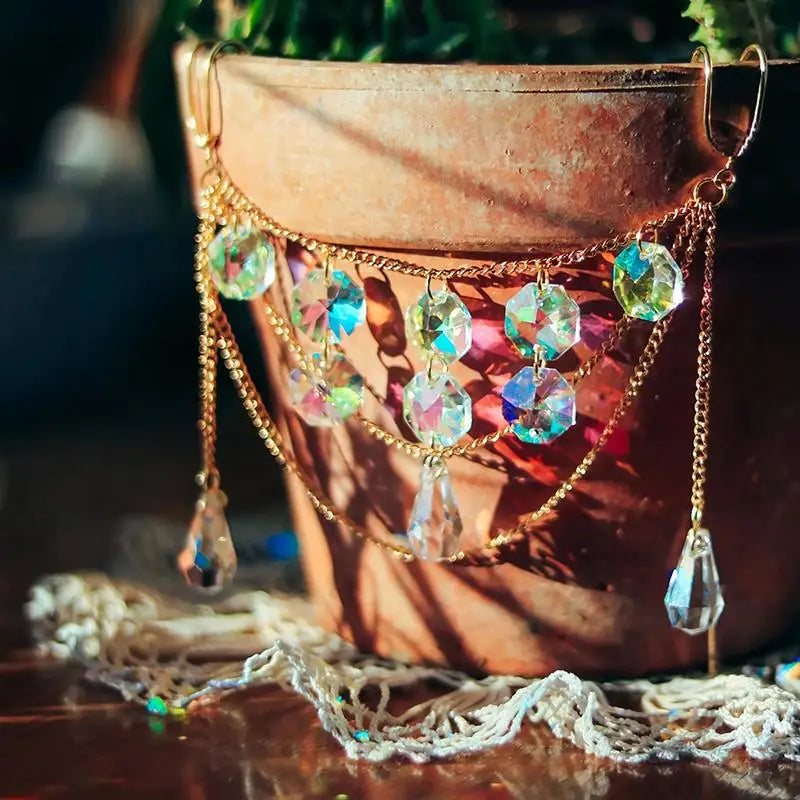 Crystal Ball Sun Catcher Garden Lawn Decoration Indoor Outdoor Garden Sun Catcher Nixie Water Droplet