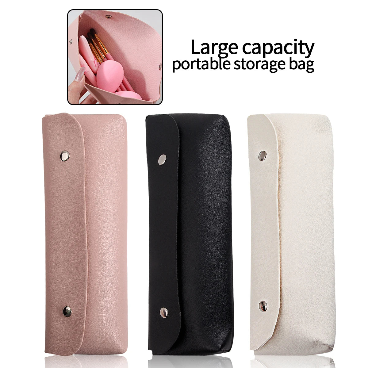 Large Makeup Brush Storage Bag – Travel Toiletry & Stationery Pouch Makeup Brush Bag Nixie