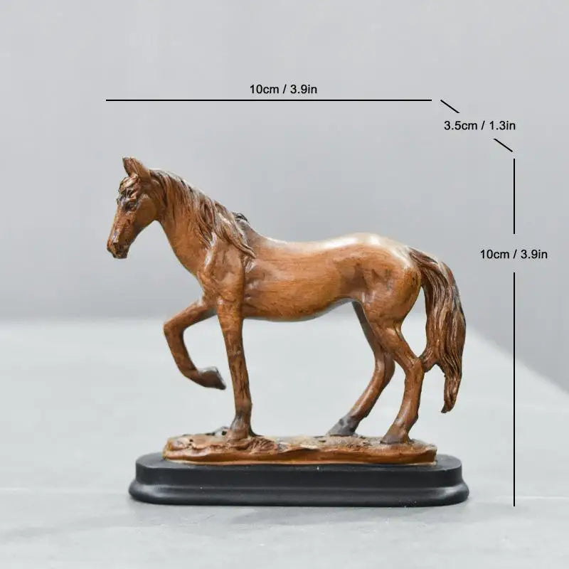 Resin Horse Sculpture Figurine – Nordic Standing Horse Ornament Resin Animal Figurine Nixie