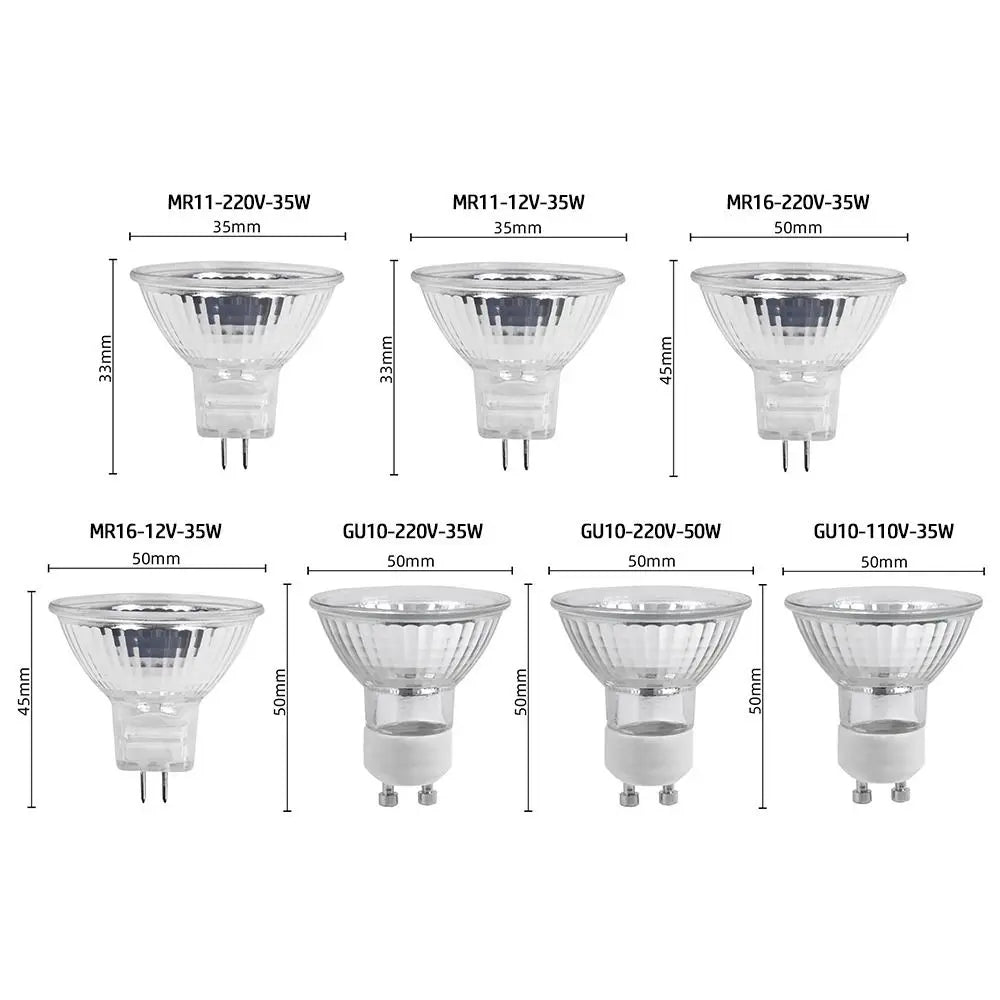 MR16 GU10 Halogen Bulb 35W 50W Reptile Heating & Wax Melt Spotlight Halogen Spotlight Bulb Nixie