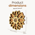 Sunflower Crystal Wall Shelf – Boho Farmhouse Wood Wall Decor Decorative Wall Shelf Nixie 1PC