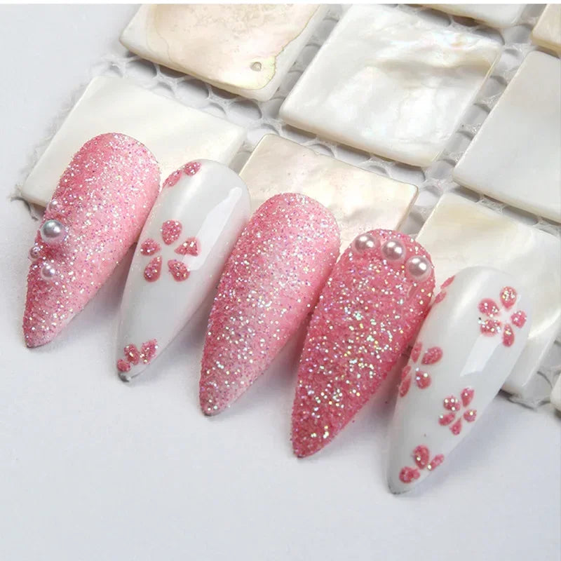 6-Color Glow Nail Glitter Powder Set – Sparkling DIY Manicure Nail Glitter Powder Nixie