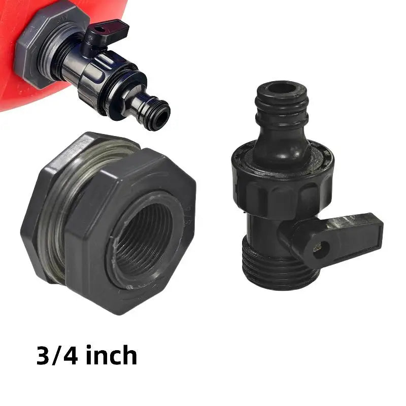 PVC IBC Water Tank Adapter with Valve for Garden Irrigation