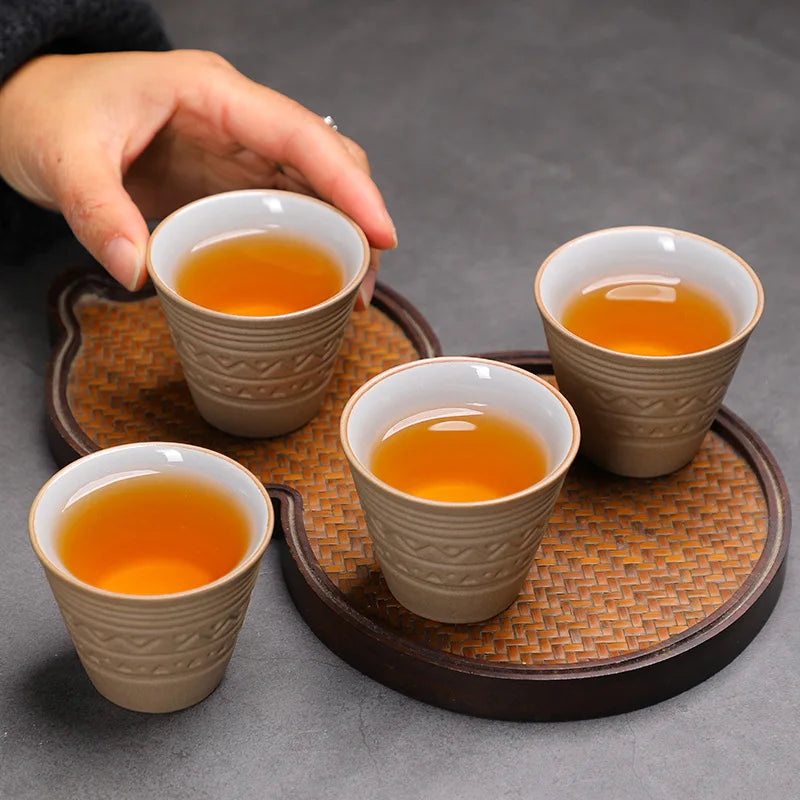 Saudi Style Vintage Ceramic Espresso Cup 60ml | 6 Glaze Colors Ceramic Espresso Cup Nixie