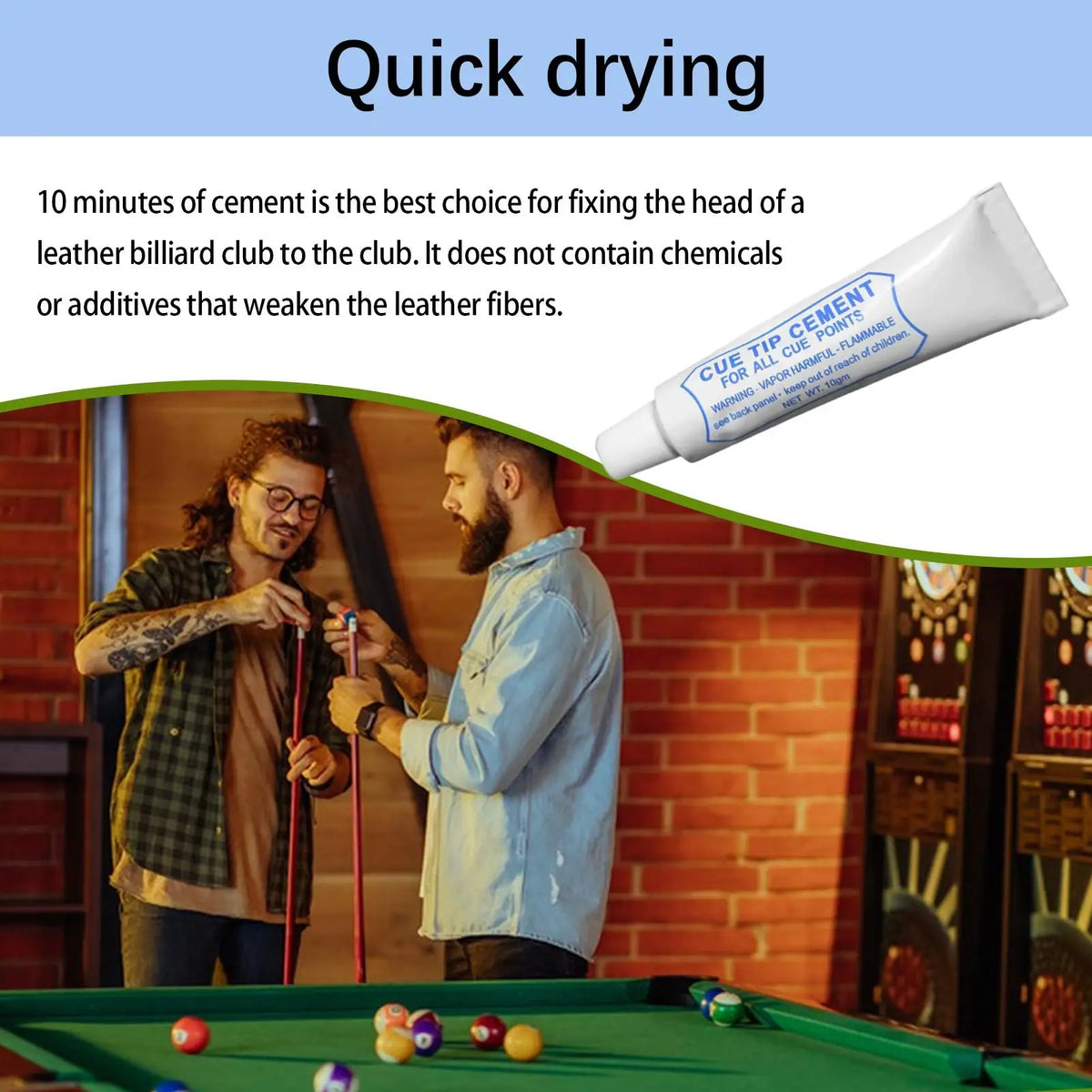 Pool Cue Tip Glue – Fast Drying Strong Billiard Adhesive