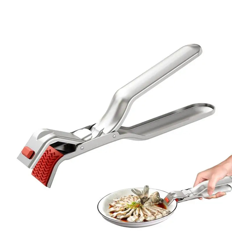 Stainless Steel Hot Plate Gripper Clip Tongs | Kitchen Bowl Holder Kitchen Gripper Tongs Nixie
