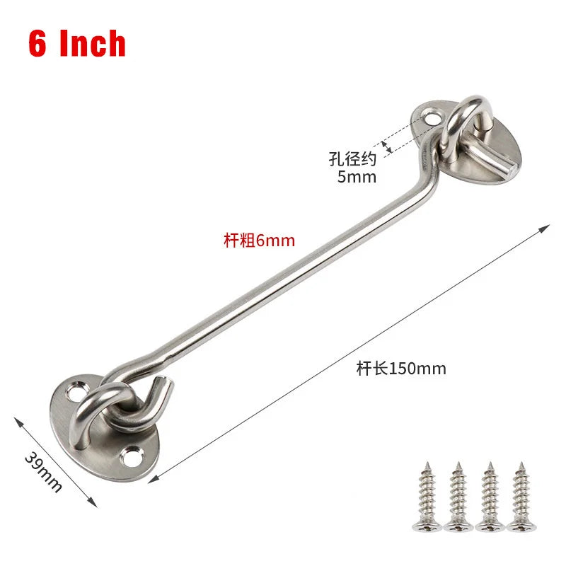 Stainless Steel Wind Hook Door Window Latch – Heavy Duty Lock