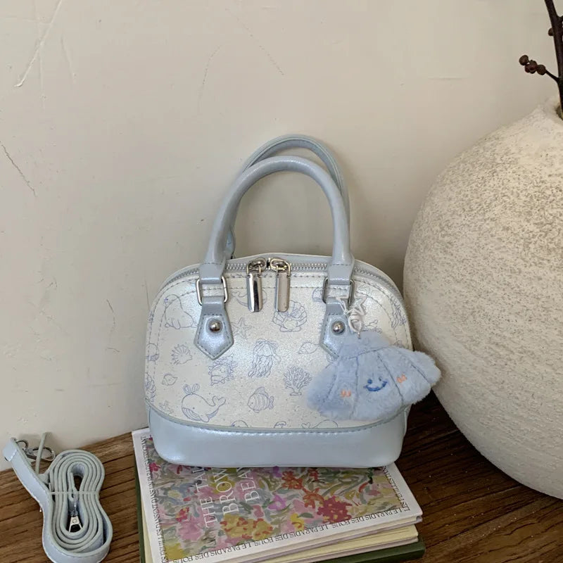 Women's Mini Shell Crossbody Bag | Animal Print PU Handbag