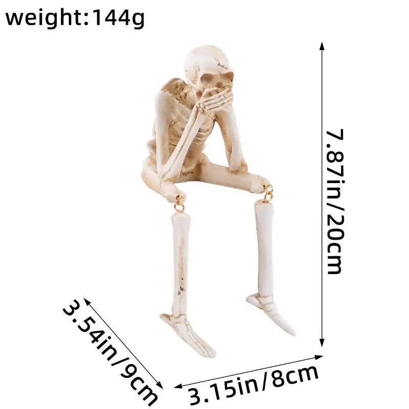3-Pc See Hear Speak No Evil Skeleton Figurines | Halloween Decor Halloween Figurines Nixie A3