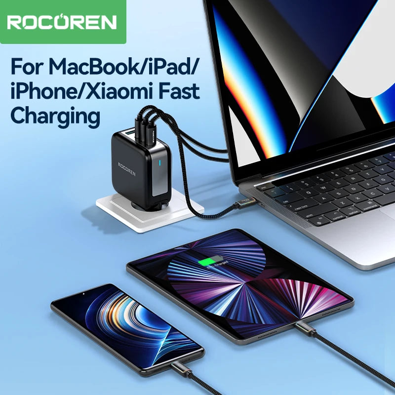 Rocoren 100W USB-C Cable 5A PD 3.1 Fast Charging – Samsung, Mac USB-C Charging Cable Nixie