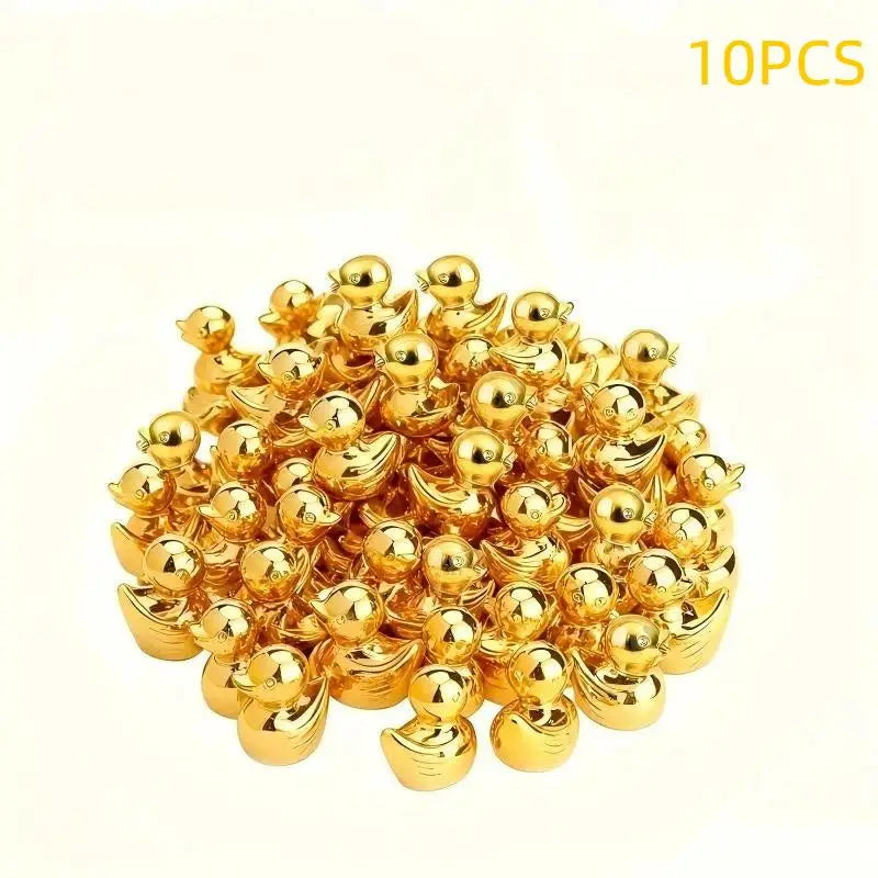 Mini Golden Duck Resin Figurines – Party & Dollhouse Decor Resin Figurine Nixie A1
