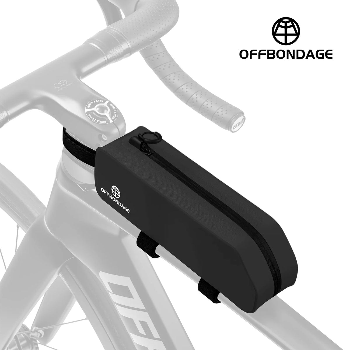 OFFBONDAGE Waterproof Bike Top Tube Bag | TPU Frame Bag Bike Frame Bag Nixie Black