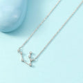 Zodiac Symbol Pendant Necklace – Minimalist Silver Collarbone Pendant Necklace Nixie XL1804-03 40cm