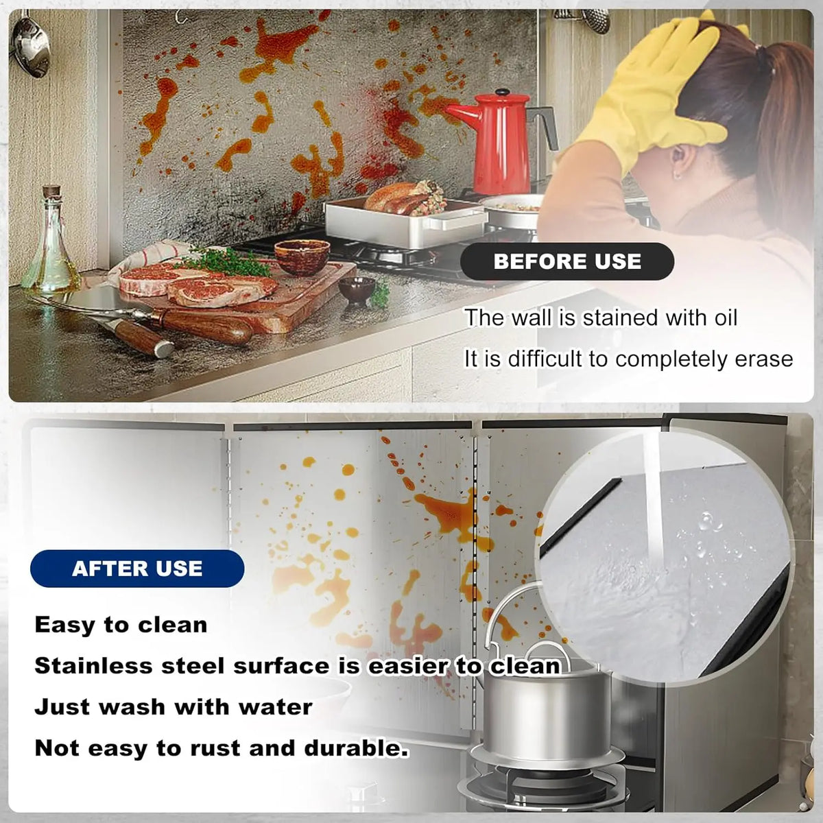 Foldable Stainless Steel Oil Splatter Guard for Frying Pan Oil Splatter Guard Nixie