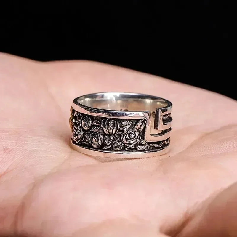 Tiger Head Zinc Alloy Punk Adjustable Ring – Silver Unisex Fashion Ring Nixie