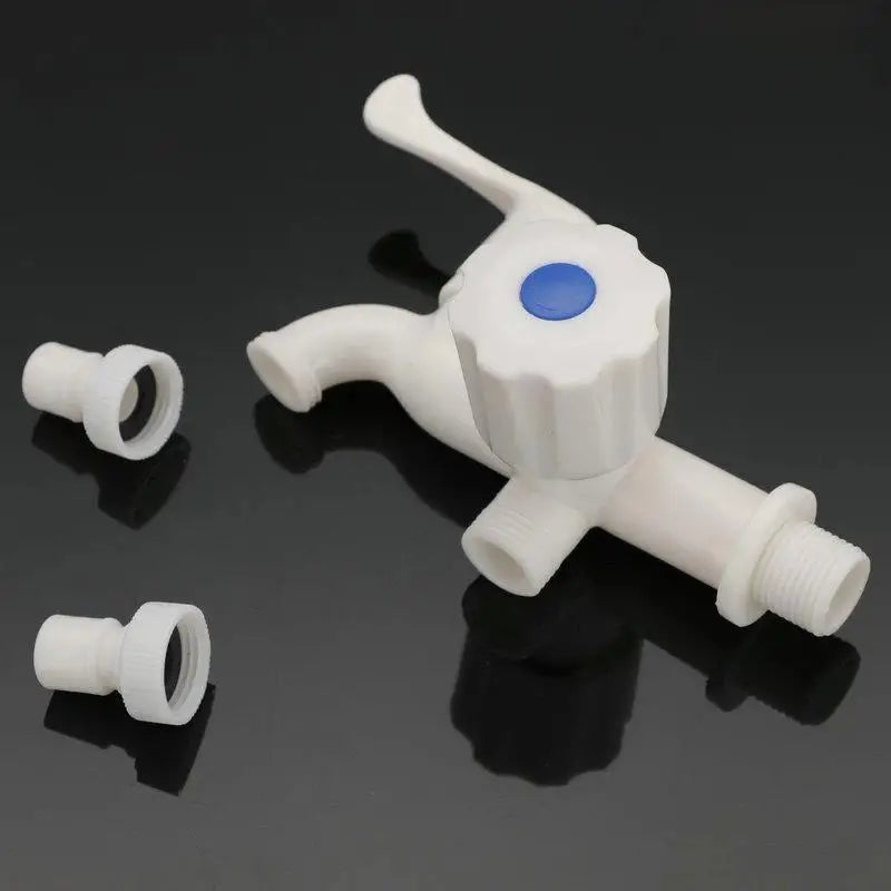 Dual Outlet G1/2" Water Tap – Independent Control & Hose Adapters Dual Outlet Faucet Nixie
