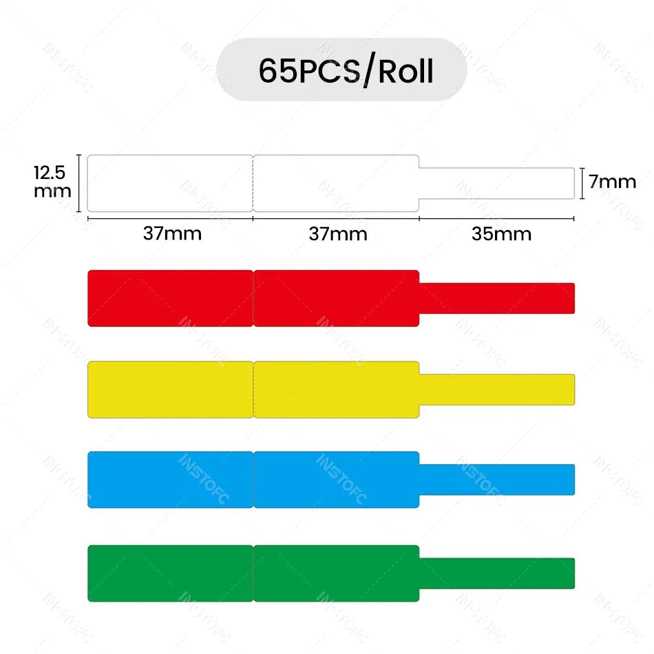 Thermal Label Tape 12–15mm Roll for Marklife P11 P12 DELI Q2 D30