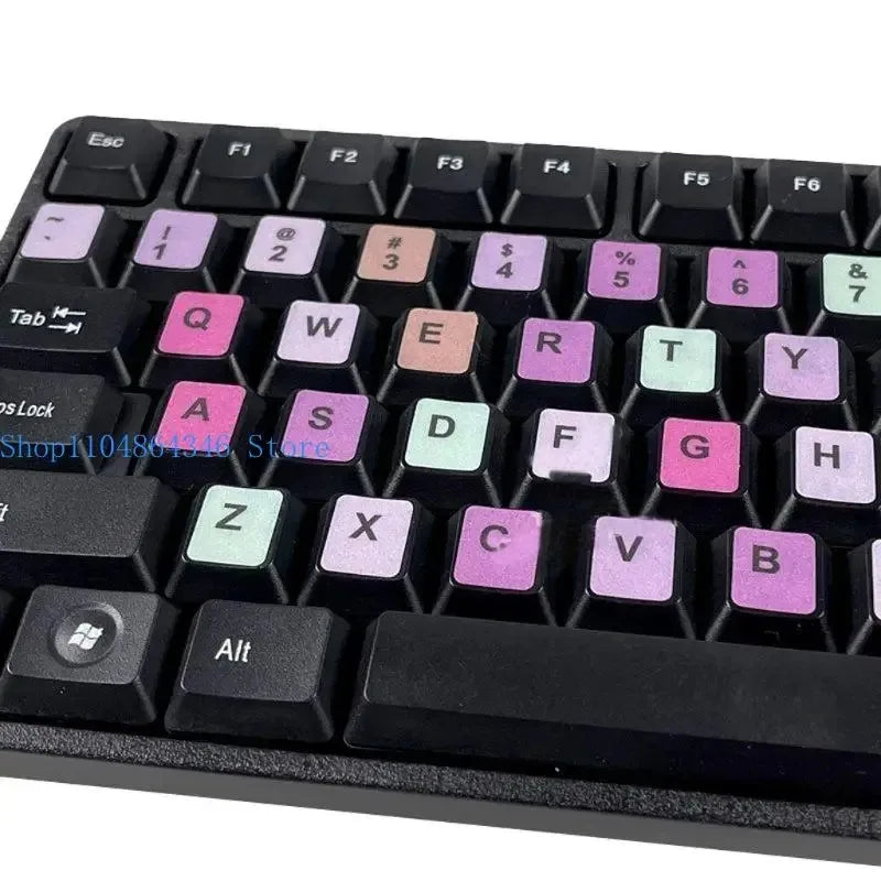 2PCS Macaron Color English Keyboard Stickers – Laptop & Desktop Keyboard Stickers Nixie