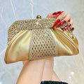 Diamond Embellished Evening Tote Bag | Women's Party Handbag Evening Tote Handbag Nixie Gold