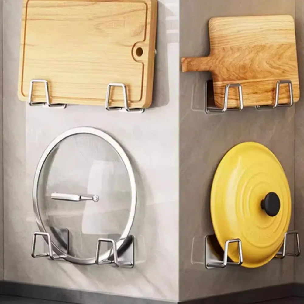 4PCS Stainless Steel Sink Sponge Rack – Self-Adhesive Holder Sink Sponge Rack Nixie