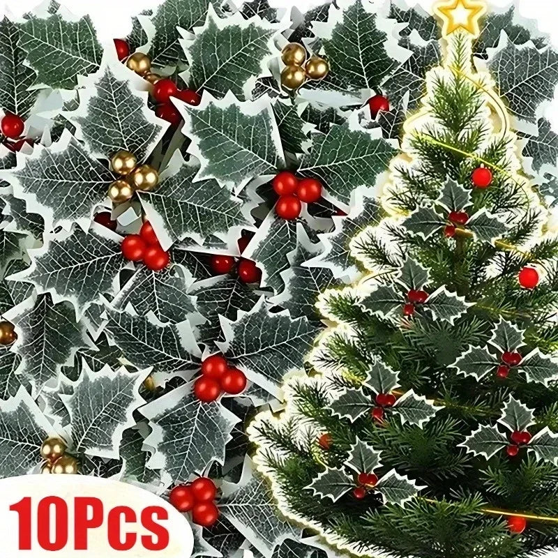 10 Pcs Holly Fruit Christmas Tree Hanging Decorations Set Christmas Tree Ornament Nixie