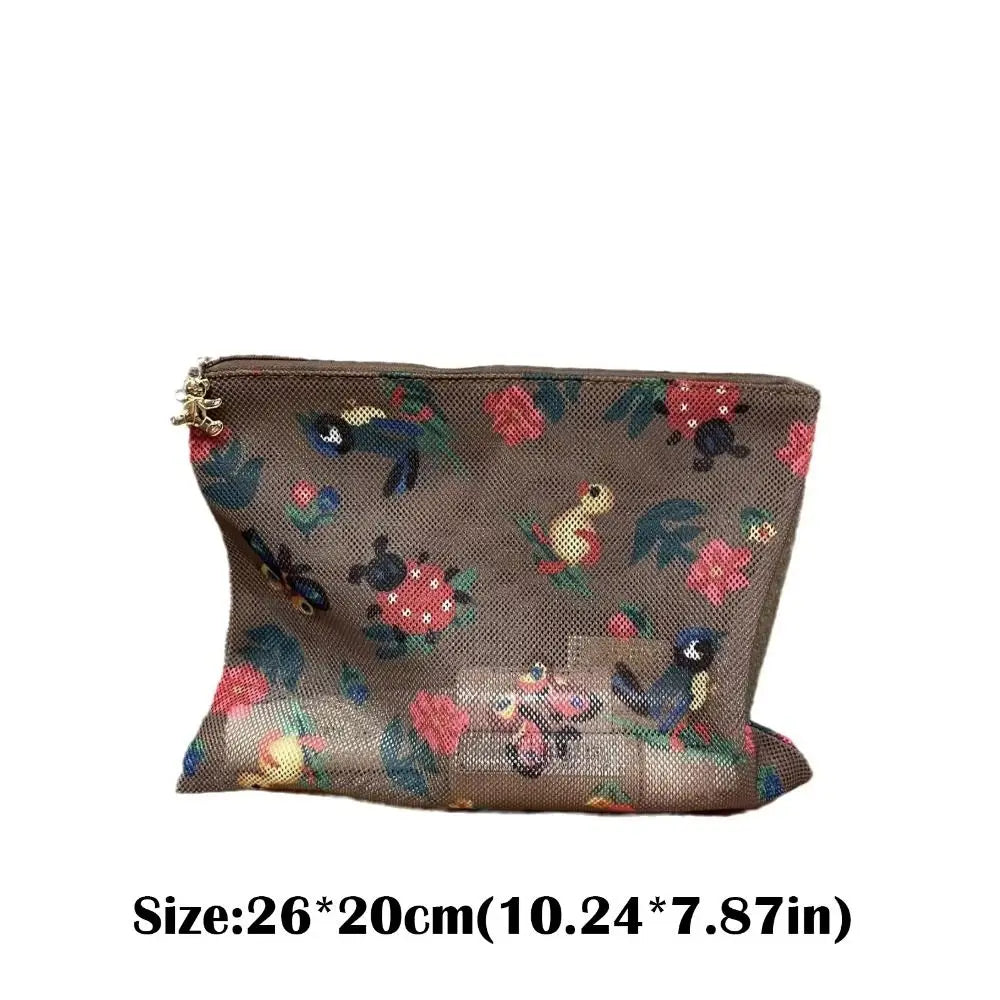 Japanese Style Large Makeup Storage Bag – Vintage Cartoon Print