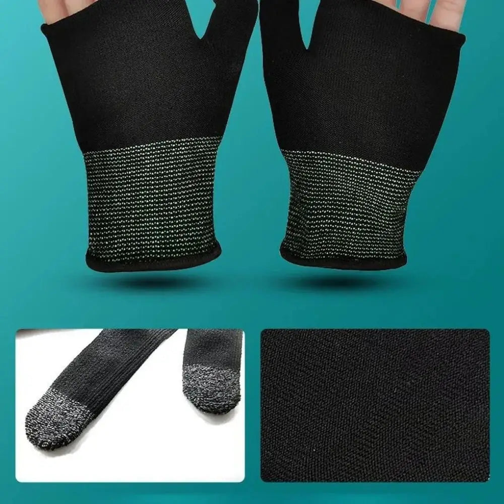 Breathable Two-Finger Gaming Gloves – Touchscreen Fingertip Sleeves Gaming Finger Sleeves Nixie