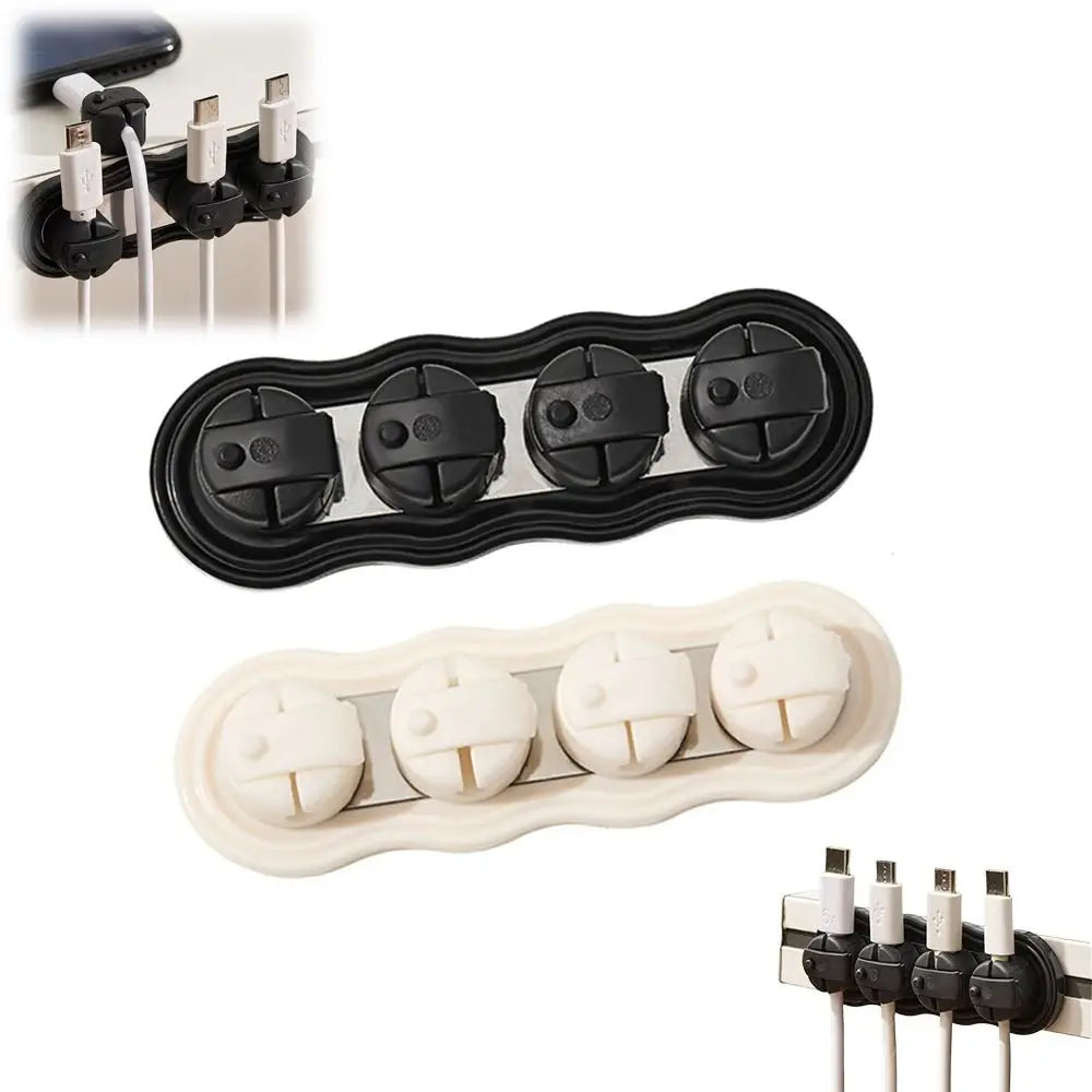 Magnetic Cable Organizer – Self-Adhesive Desktop Cord Holder