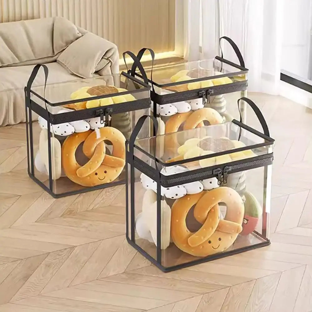 Clear PVC Doll Storage Bag with Zipper & Handles – 2 Sizes Toy Storage Organizer Nixie