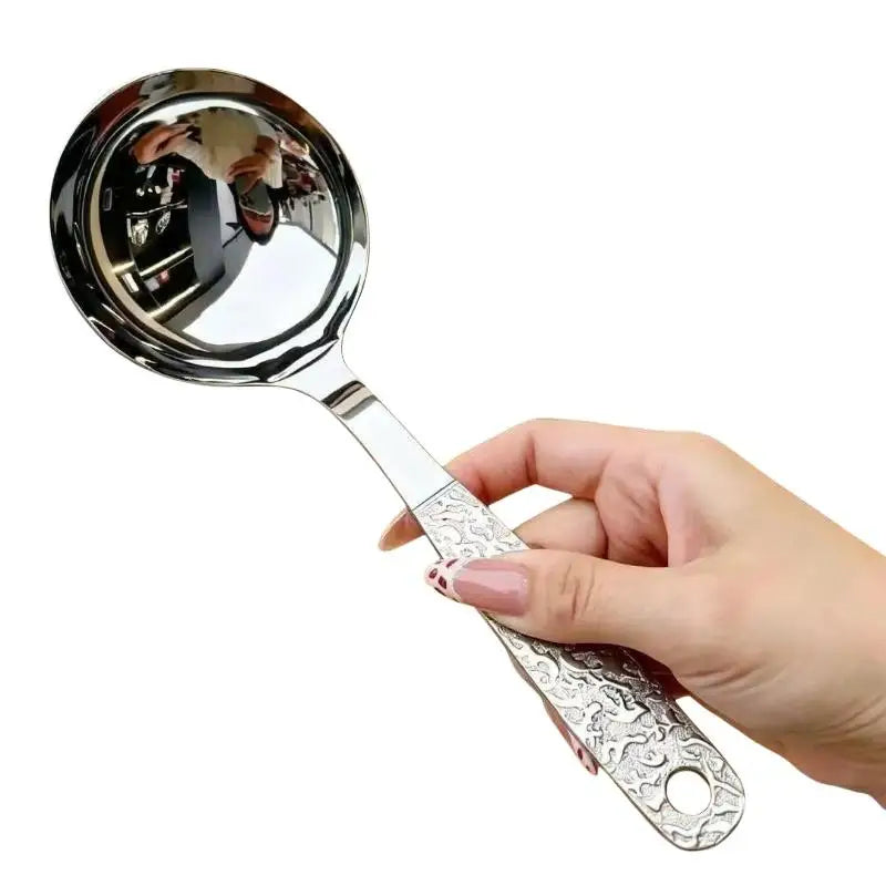 Stainless Steel Long Handle Cracked Spoon – Ice Cream & Tea Serving Spoon Nixie