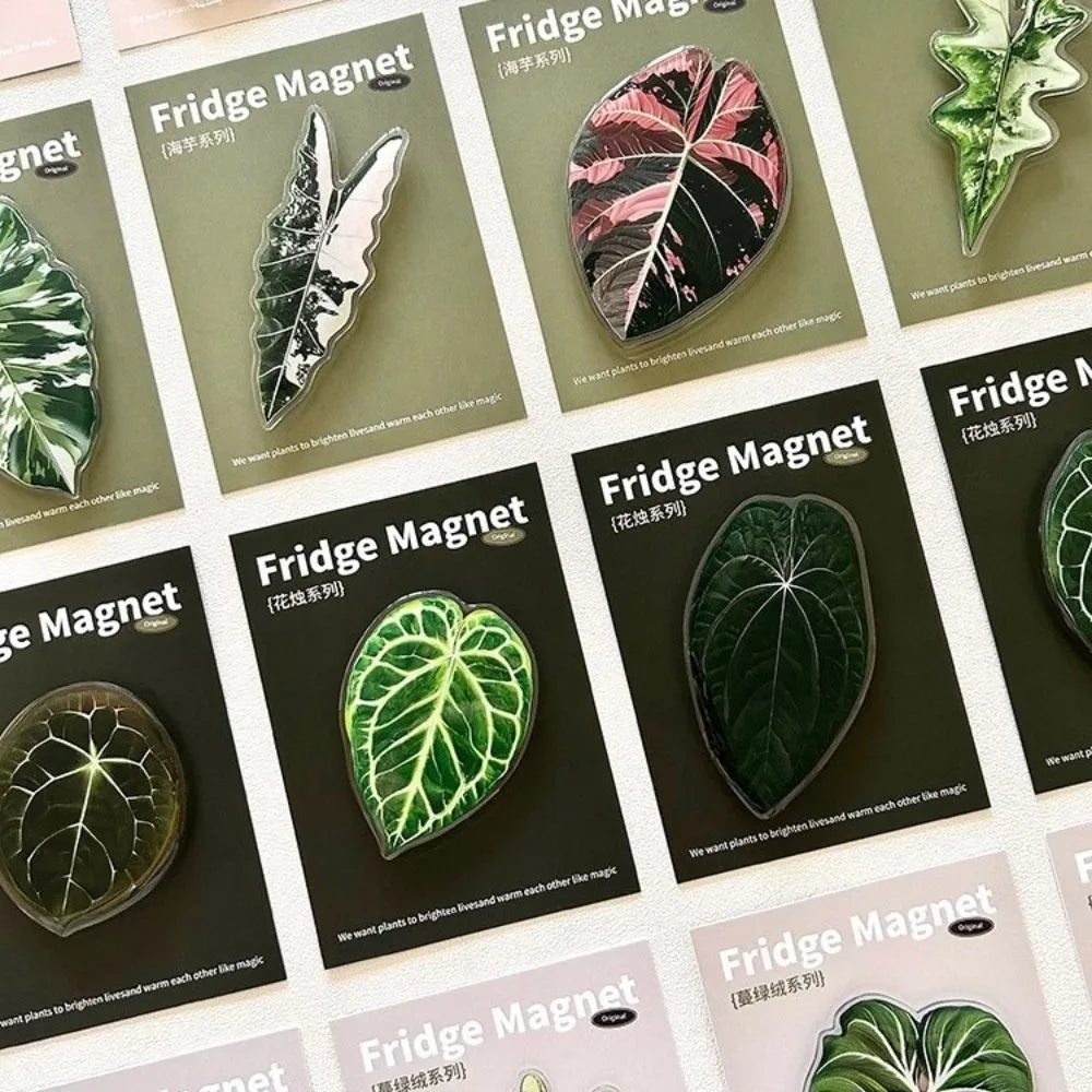 Magnetic Leaf Fridge Sticker – Simulated Plant Home Decor Decorative Fridge Magnet Nixie