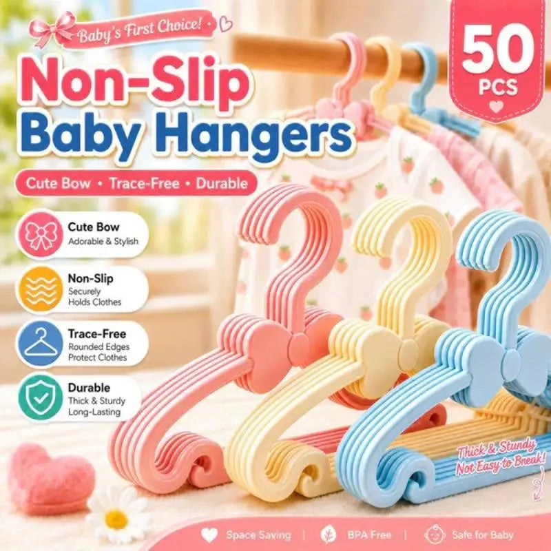 Baby Kids Clothes Hangers 10/50 Pcs – Lightweight PP Butterfly Kids Clothes Hangers Nixie