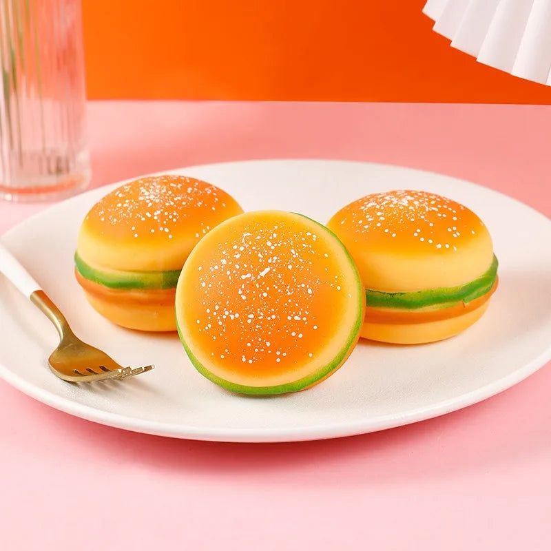 Burger Squishy Toy – Slow Rebound Soft Foam Fidget Squeeze Squishy Fidget Toy Nixie