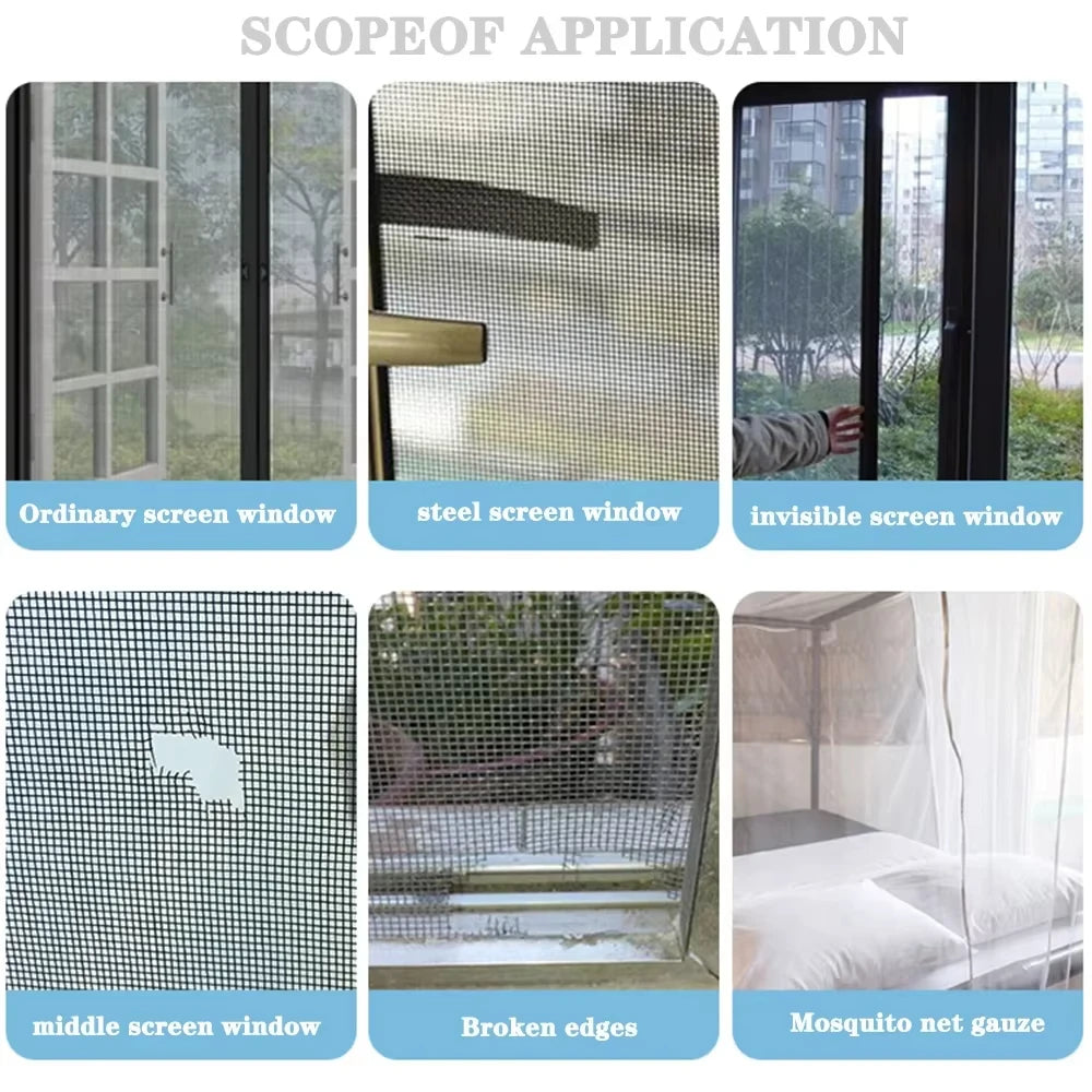 Waterproof Window Screen Repair Tape | Self-Adhesive Mesh Patch