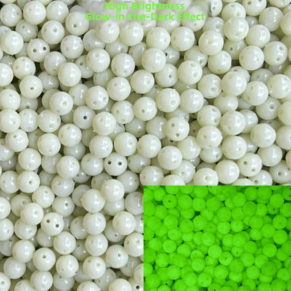 100pcs 9mm Luminous Cross Fishing Beads – Anti-Tangle Rig Accessories Fishing Rig Beads Nixie