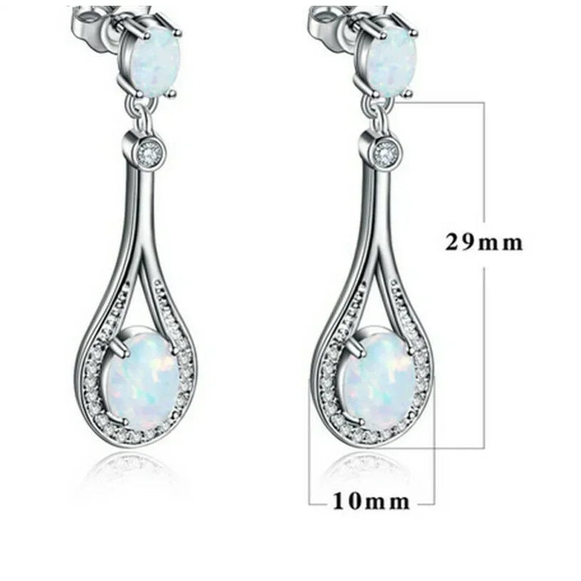 Simulated Opal Glass Stud Earrings – Vintage Hypoallergenic Stud Earrings Nixie