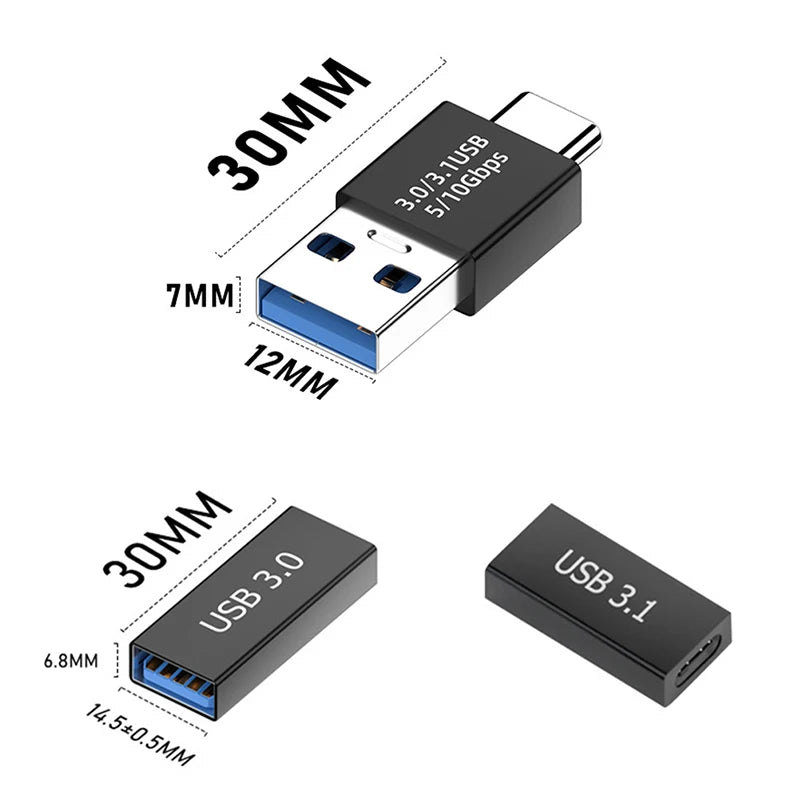 USB 3.1 to USB-C Female Coupler Adapter – Super Speed USB Coupler Adapter Nixie